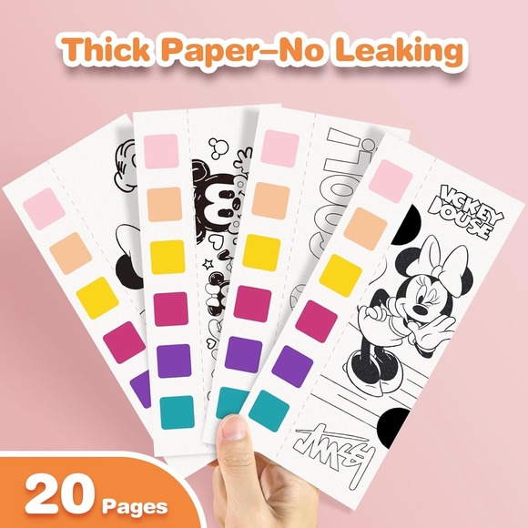 NEW! Kidcraft Minnie Mouse Water Paint Book for Kids Activity Set of 2 - Picture 7 of 9